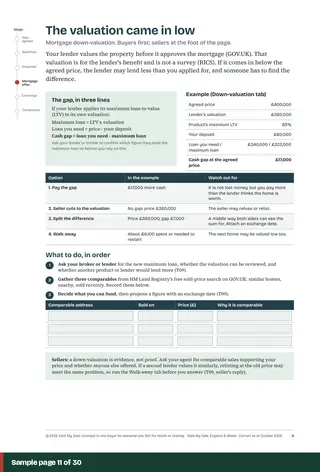 Sample page 11 of 30: The valuation came in low. Opens a larger view.